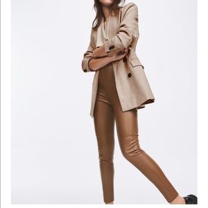 NWT Zara Faux Leather Leggings